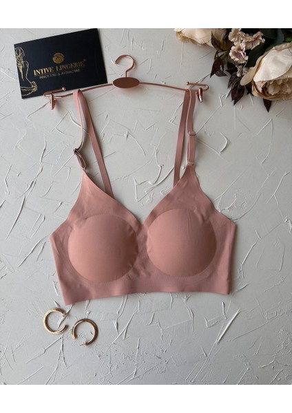 Nessa Ince Askılı Çıkarılabilir Padli Dikişsiz Lazer Kesim Iz Yapmaz Kopçasız BRALET-2012