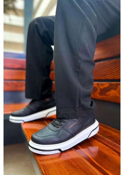 SHO075 Bağcıklı Yüksek Taban Cbt Signature Erkek Ayakkabı Sıyah