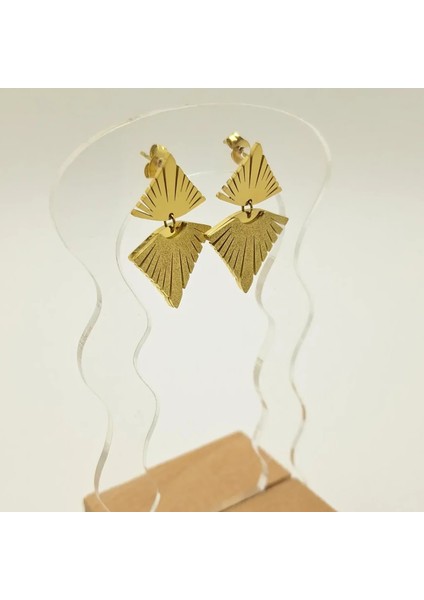 Üçgen Lüks Çelik Çelik Küpe modelleri