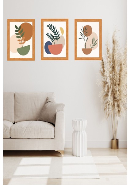 Minimalist 3 Parça Çerçeve Görünümlü Tablo Seti