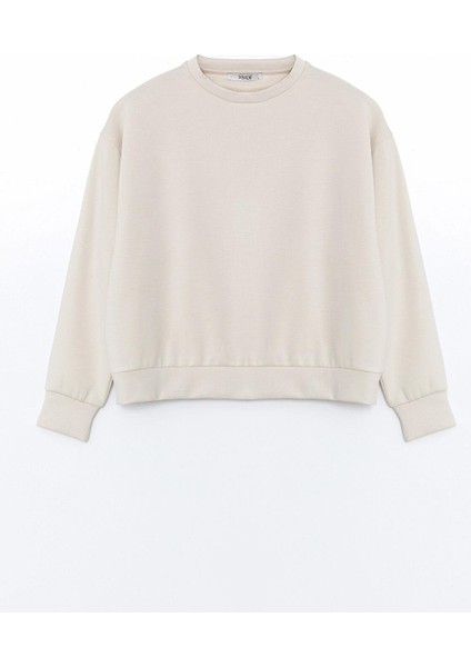 Xsıde Bisiklet Yaka Oversize Kadın Sweatshirt