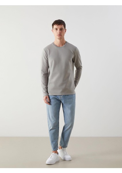Lcwaıkıkı Classic Bisiklet Yaka Uzun Kollu Erkek Sweatshirt fiyatları