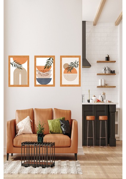 Bohem 3 Parça Çerçeve Görünümlü Mdf Tablo Seti