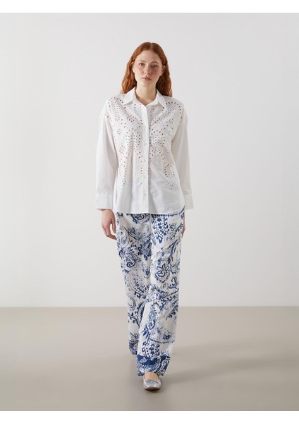 Lcw Vision Beli Lastikli Desenli Kadın Pantolon