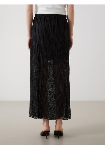 Lcw Vision Beli Lastikli Desenli Kadın Pileli Etek fırsatları