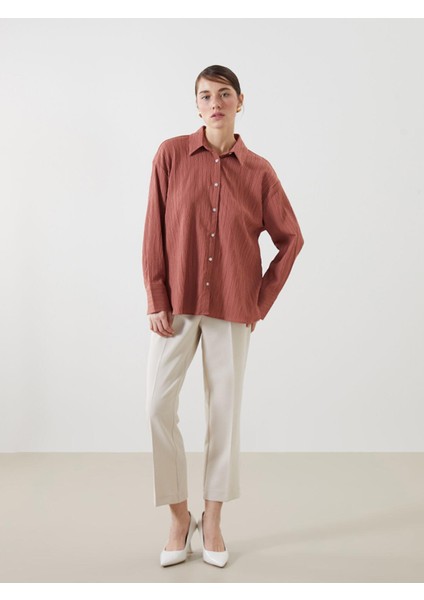 Lcw Vision Oversize Dokulu Kadın Gömlek fiyatları