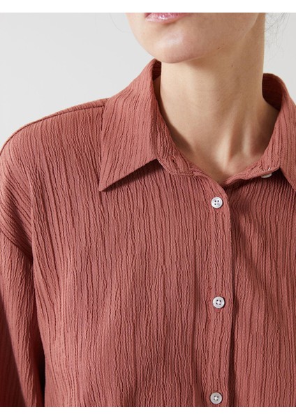 Lcw Vision Oversize Dokulu Kadın Gömlek modelleri