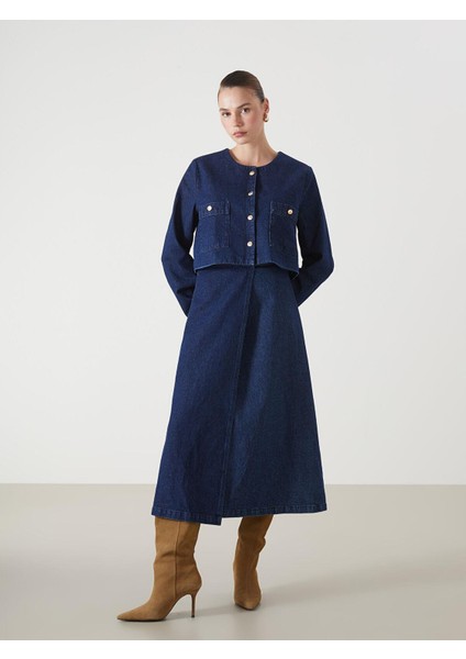 Lcw Vision Standart Fit Kadın Jean Etek