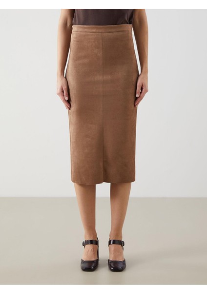 Lcw Vision Beli Fermuarlı Süet Kadın Etek fiyatları