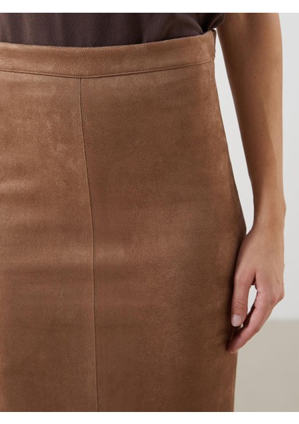 Lcw Vision Beli Fermuarlı Süet Kadın Etek modelleri