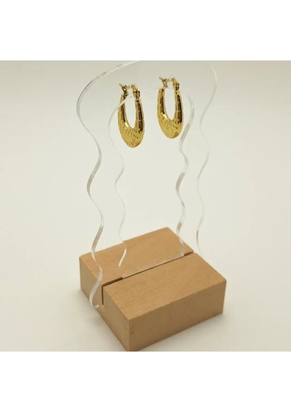 Yılan Derisi Model Halka Çelik Küpe modelleri