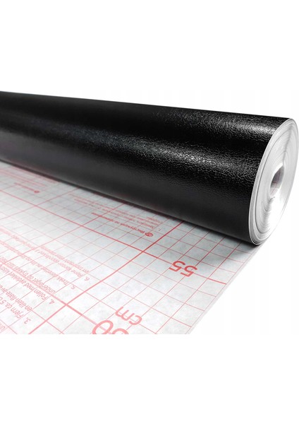 276-0656 Kendinden Yapışkanlı Siyah Deri Görünümlü Folyo ( 45 cm x 2 mt )