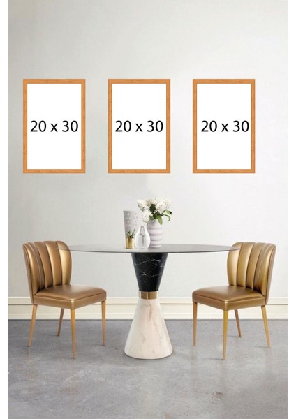 Modern Tarzda Minimalist Salon Tablosu 3 Parça Ahşap Mdf Baskı