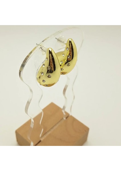 Bottega Su Damlası Model Taşlı Çelik Küpe fiyatları