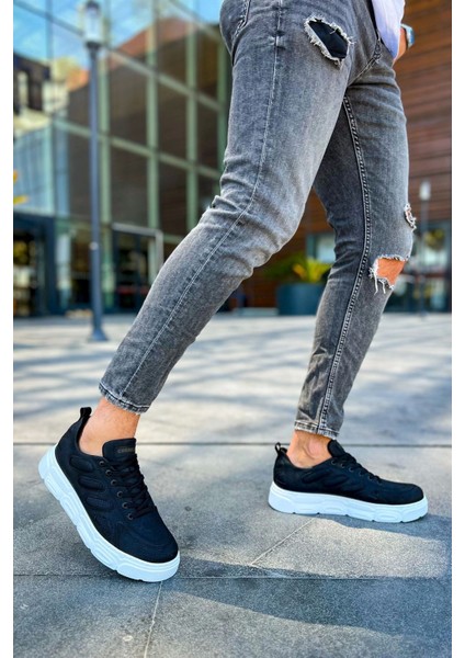 SHO105 Bağcıklı Yüksek Taban Cbt Cronus Erkek Ayakkabı Sıyah fırsatları