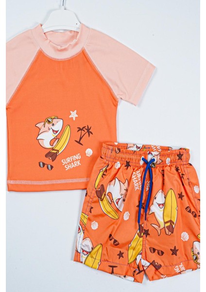 Yeni Sezon Surfıng Shark Baskılı Iki Parça Dalgıç Kumaş -Uv Korumalı- Şortlu-Erkek Mayo fiyatları