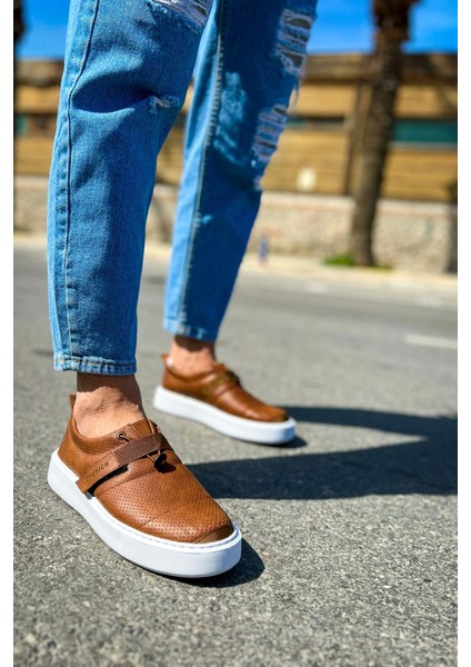 SHO147 Cırtlı Yüksek Taban Cbt Dobeny Erkek Ayakkabı Taba