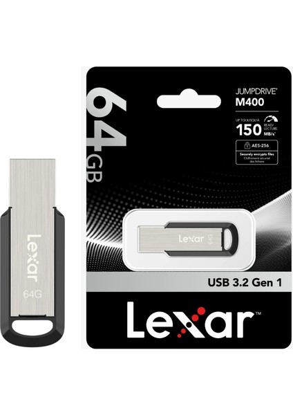 M400 Metal 64GB USB 3.2 Gen1 Flash Bellek USB Bellek 150MB/S Metal Tasarım 5 Yıl Garanti