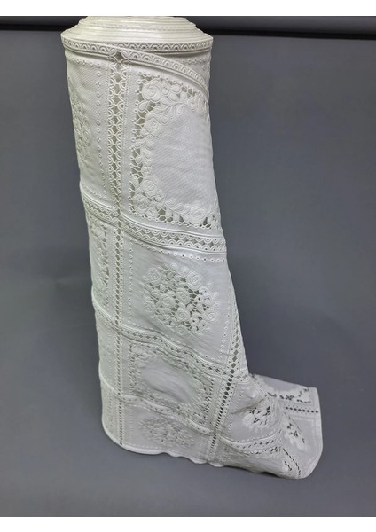 Pvc Küpür Dantel Raf ve Dolap Örtüsü Runner (Krem)