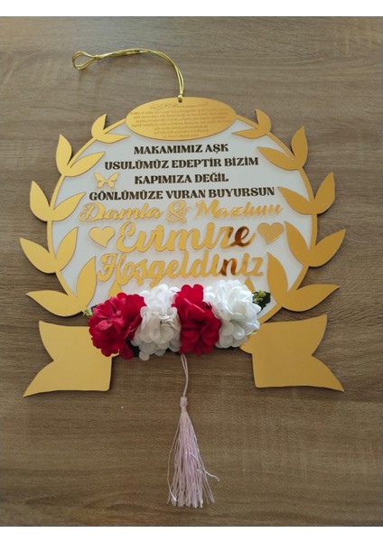 Çelik Kapı Süsü Aynalı Pleksi Çok Şık (Kaliteli 1 S Inıf) Çiçekli Kişiye Özel