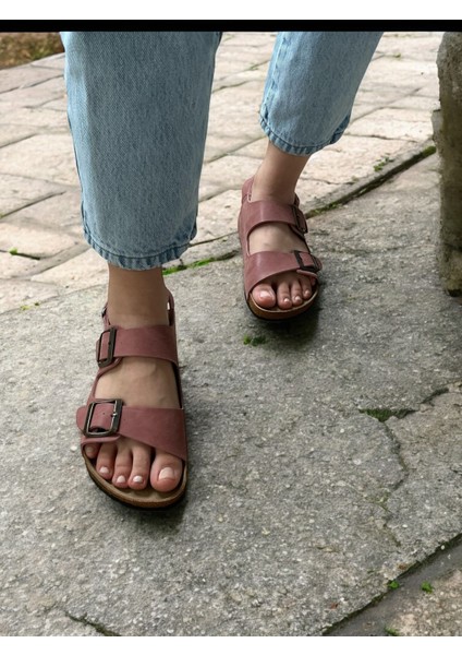 Çift Tokalı Mikanos Sandalet