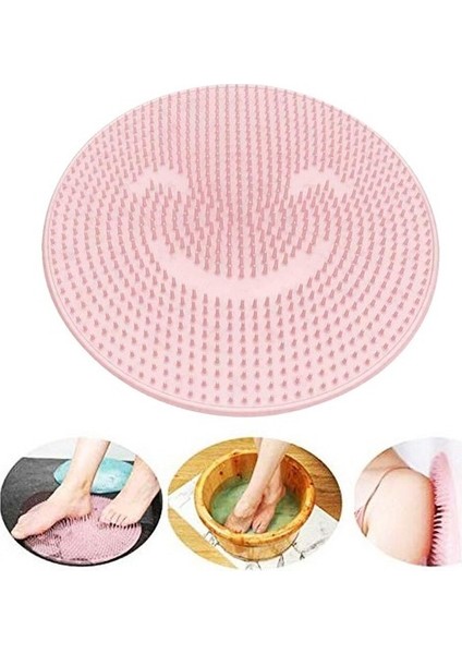 Oz cm ax Vantuzlu Ayak Duş Matı Silikon - Masaj Pedi