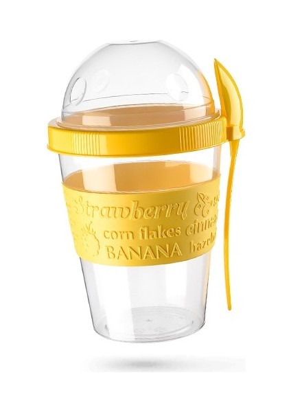 Meyve Hazneli - Kaşıklı Portatif Yoğurt Kabı fiyatları