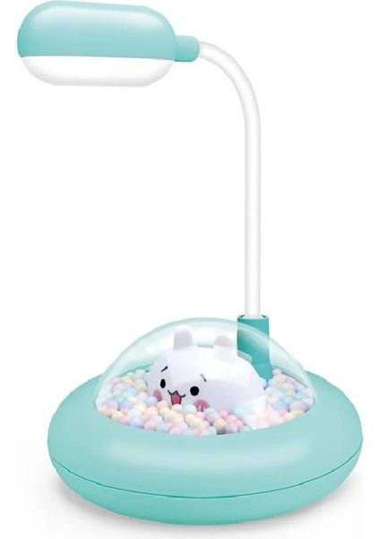 Top Havuzunda Kitty Figür LED Şarjlı Masa Lambası