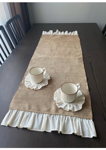 Fırfırlı Jüt Runner 40 x 120