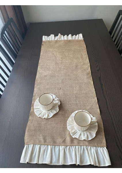 Fırfırlı Jüt Runner 40 x 120