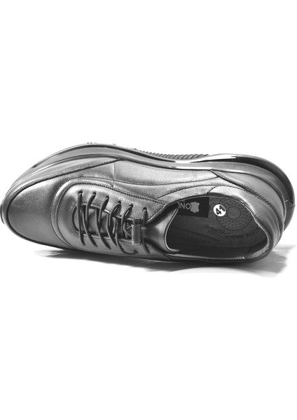 SH.260 Deri Siyah Esnek Taban Sneakers Erkek Ayakkabı