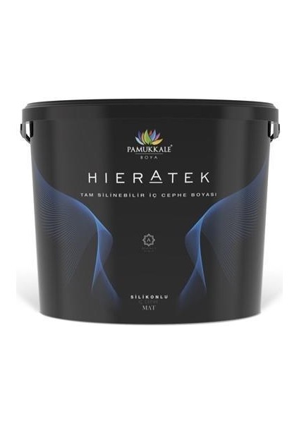 Hieratek İpek Mat Silikonlu Tam Silinebilir İç Cephe Boyası 2.5 Lt Antrasit Gri Ral 7016