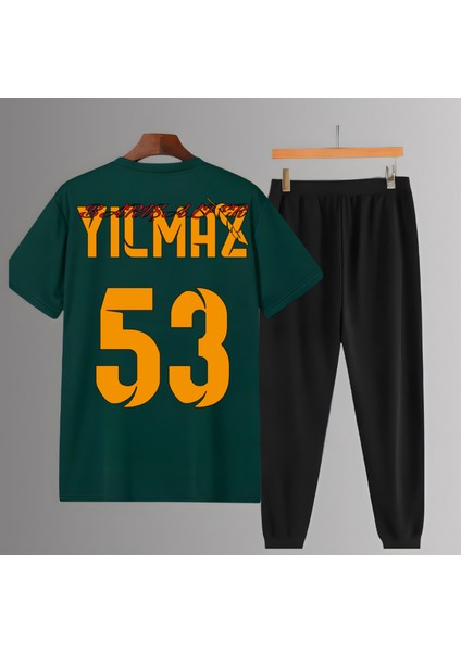 Barış Alper Sırt Forma Baskılı Unisex Tişört Regular Fit T-Shirt Eşofman Takımı