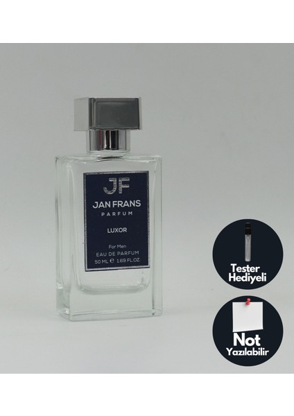 JF Jan Frans- Luxor - Tatlı Vanilyalı Oryantal Kokulu 50 ml Kalıcı Edp Erkek Parfüm