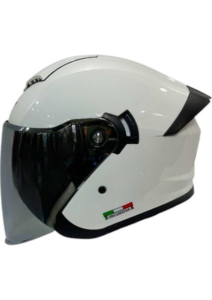 Açık Kask Güneş Vizörlü Sw 655 White