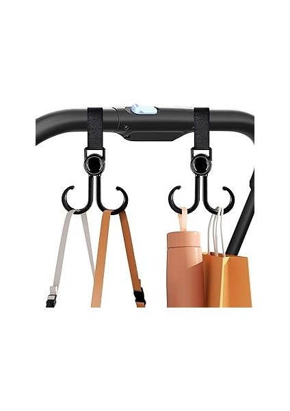 Orret Home 2 Adet Taşıma Kancası, Bebek Arabası ve Bisiklet Için Torba ve Poşet Taşıma Kancası, Güç