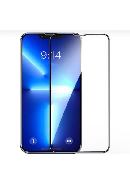 Apple iPhone 13/13 PRO/14/16E Uyumlu Tam Kaplayan Seffaf Tamperli Ekran Koruyucu Kirilmaz Cam