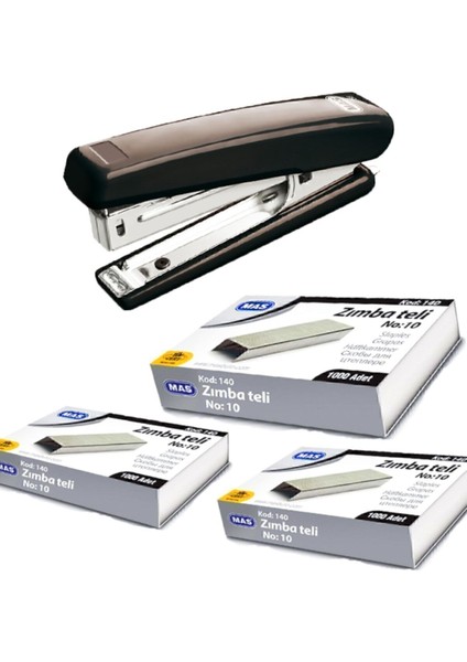 Zımba Makinesi ve 3000 Tane Tel Ofis Zımba Makinesi Tel Bükmez Paslanmaz Avantajlı Set NO-756