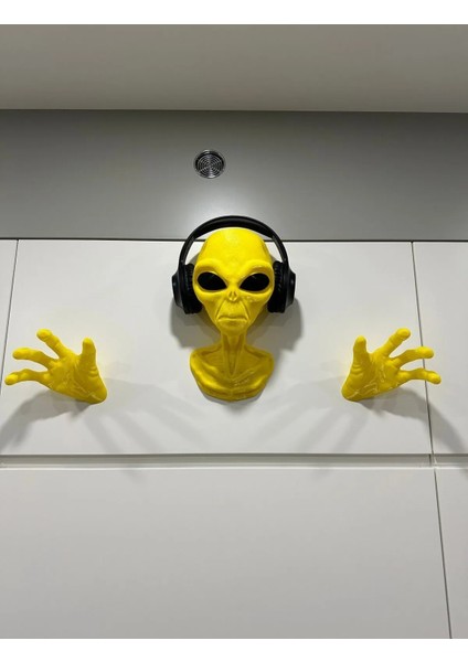 Alien Uzaylı Duvar Dekorasyonu - Kulaklık Tutucu Kulaklık Standı modelleri