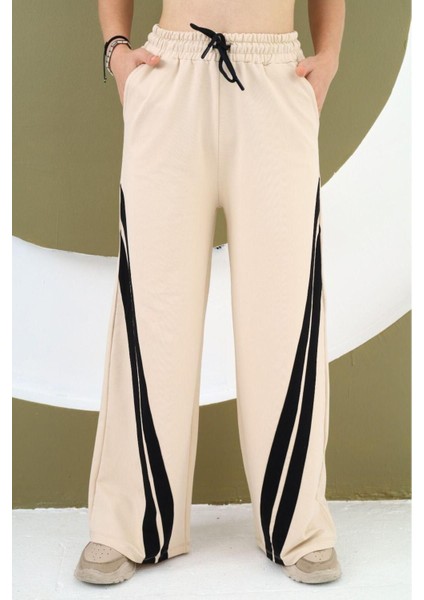 Kız Çocuk Oversize Pamuk Bel Lastikli Geniş Paça Eşofman ALTI-EŞF-0004 fırsatları