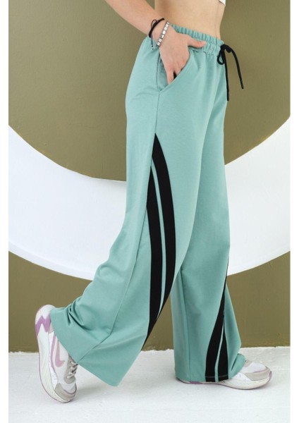 Kız Çocuk Oversize Pamuk Bel Lastikli Geniş Paça Eşofman ALTI-EŞF-0004