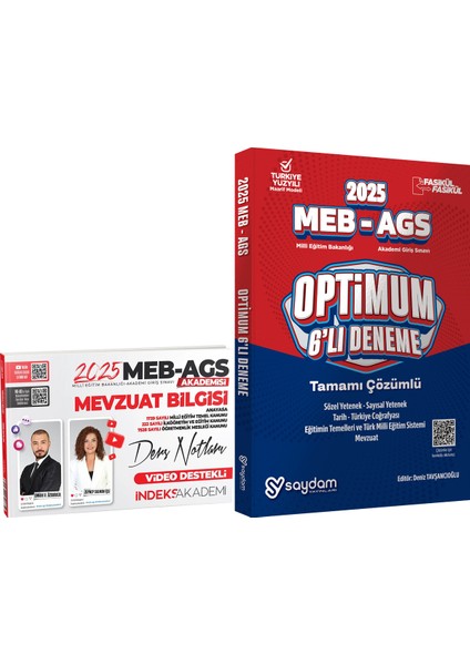 2025 Meb-Ags Akademisi Mevzuat Bilgisi Video Ders Notları / Meb-Ags 6'lı Deneme