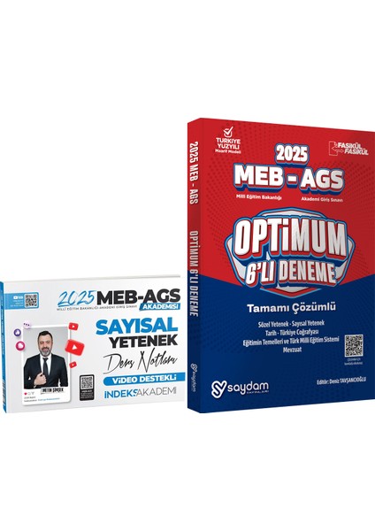 2025 Meb-Ags Akademisi Sayısal Yetenek Video Ders Notları / Meb-Ags 6'lı Deneme