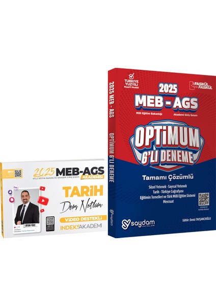 2025 Meb-Ags Akademisi Tarih Video Ders Notları / Meb-Ags 6'lı Deneme