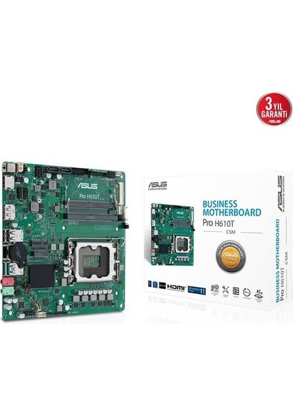 Pro H610T-CSM Ddr5 Hdmı-Dp Pcıe 4.0 1700P Matx Kurumsal Anakart