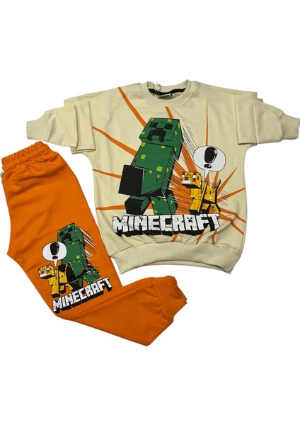 Erkek Çocuk Minecraft Desen Alt-Üst Takım