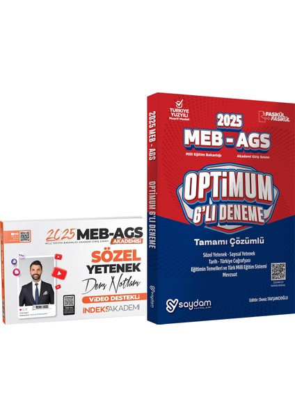 2025 Meb-Ags Akademisi Sözel Yetenek Video Ders Notları / Meb-Ags 6'lı Deneme
