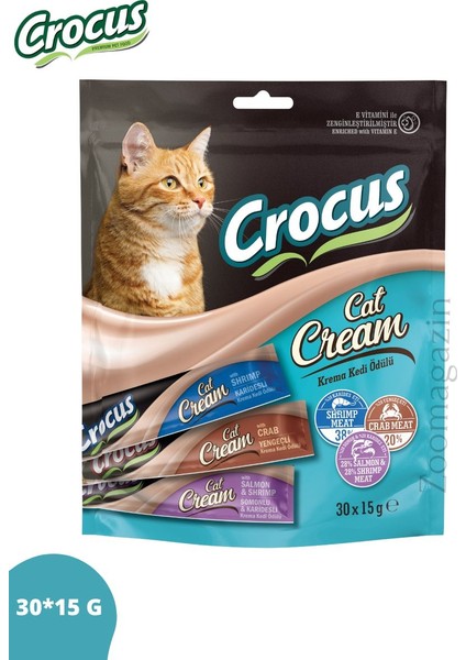 Çoklu Somon Karides & Karides & Yengeç Kedi Ödülü 30x15gr
