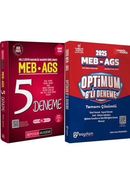 2025 Meb-Ags Tamamı Çözümlü 5 Deneme / Meb-Ags 6'lı Deneme