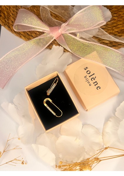 Lipa Zirkon Taşlı Altın Kaplama Rose Gold Küpe